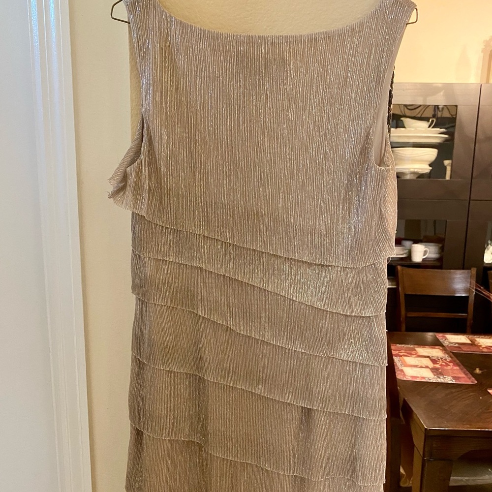 Gold and Silver Connected Fitted Sparkly Dress